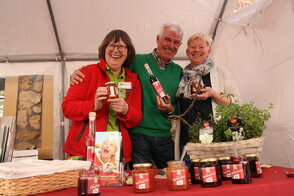 Kirschblütenmarkt Stand der Kirschprodukte